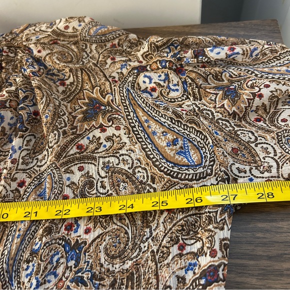 ❤️ Zara Multicolor Paisley Blouse with Tassels S - Picture 8 of 10